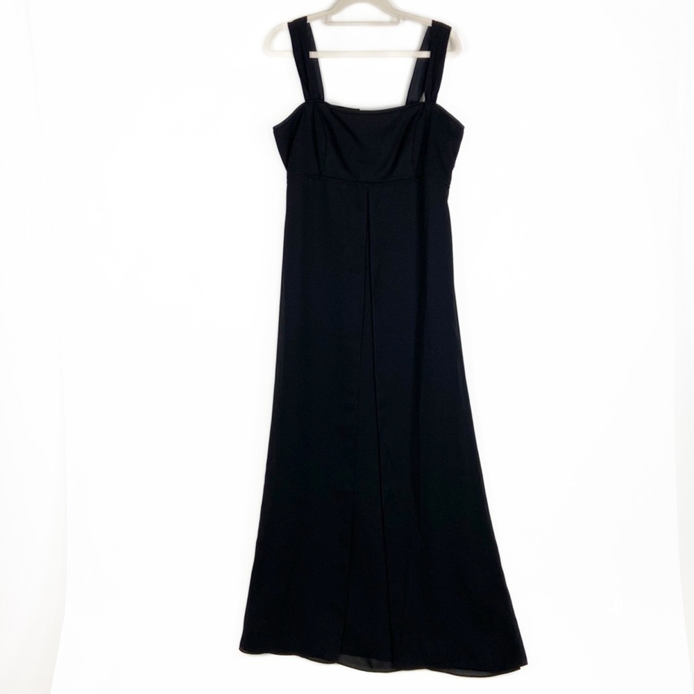 Davids Bridal 8534 Long Flowy Black Strapless Dress Bridesmaid Dress Cocktail
